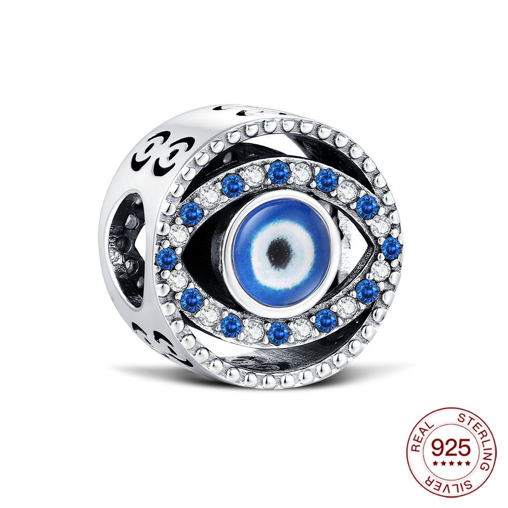 New 925 Silver Charm Turkish Blue Eye Series Beads Fit Bracelet Women's DIY Jewelry Love Daily Gifts