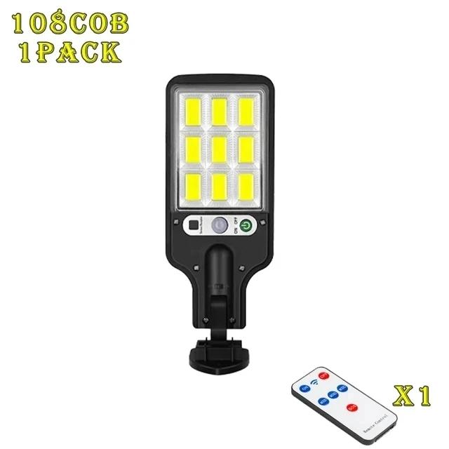 

106 светодиодный солнечный свет движения, наружная отдельная панель, солнечные прожекторы, 4 режима работы для сада, гаража, водонепроницаемые настенные светильники