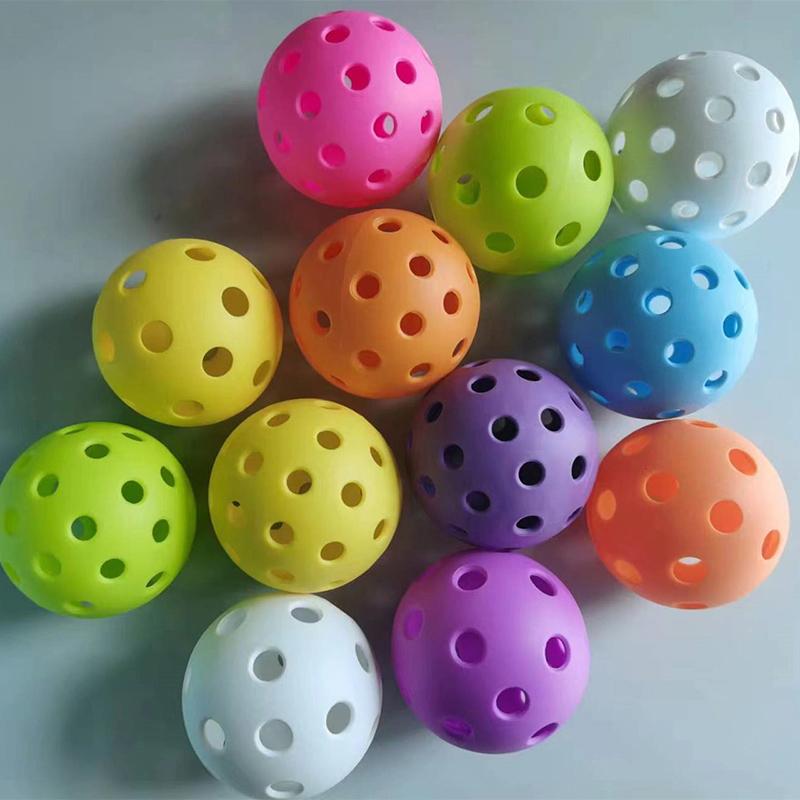 6 Τεμάχια Pickleball 74mm Ανθεκτικά 40 Τρύπες Εξωτερικού Χώρου Πολύχρωμες Μπάλες Pickleball Προπόνησης Και Ψυχαγωγίας Ρακέτα Μπάλα Για Αθλήματα Πρακτικής