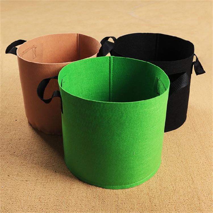 Nonwoven Fabric Grow Bags Garden Plant Pots with Handle Nonwoven Texture Suitable for Growth of Vegetables and Flowers