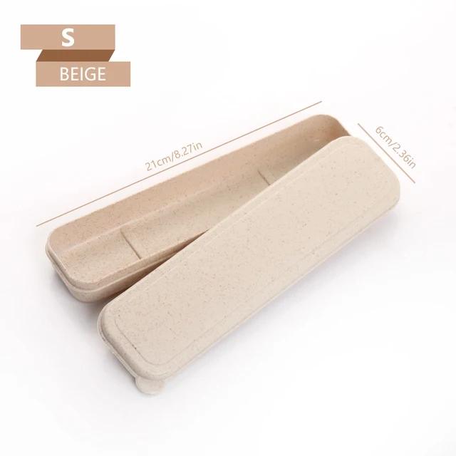 21/24 cm PP Bærbar Reisebestikk Oppbevaringsboks Etui Matservise Kjøkkengaffel Skjeboks For Barn Skolebestikk