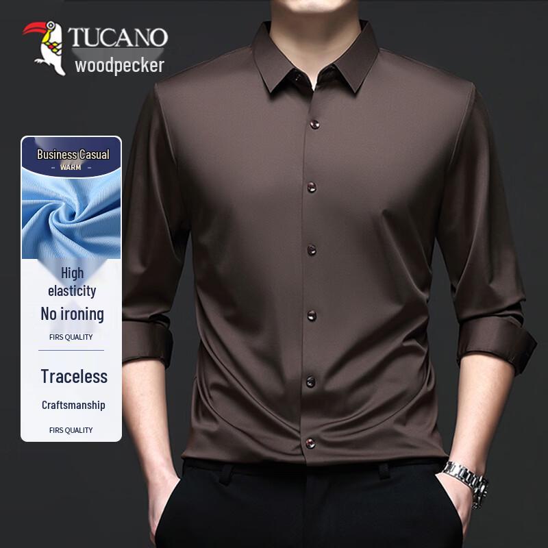 

TUCANO Men s Non-Iron Stretch Long-Sleeve Shirt XL