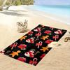 Whimsical winter holiday celebration Print beach towel, quick drying, suitable for travel, outdoor sports, jogging, the beach and swimming, gift