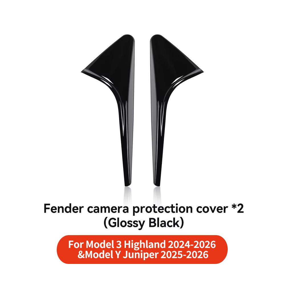 YZ Turn Signal Camera Trim Cover forTesla Model 3 Y Accessories Side Leaf Board Protector ABS Matte Carbon Fiber Pattern