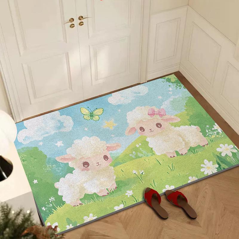 Eingangstür Cartoon Seide Bodenmatte Haushalt Eingangstür Tür Schmutzmatte Outdoor Schmutzabweisend Staubentfernung Kann Maßgeschneidert Werden Teppich