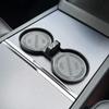 Non-Slip Water Cup Mat Waterproof Silicone Drink Pad Spill-Proof Coaster Slots for Model Y Launch 2025 Model 3 Highland 2025