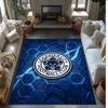 Tappeto in Velluto di Cristallo con Stampa del Leicester City Football, Comodo Assorbente d'Acqua Antiscivolo Tappeto per Pavimenti Interni