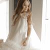 European American Children's Puffy Mesh Flower Girl Dress for Weddings and Birthdays