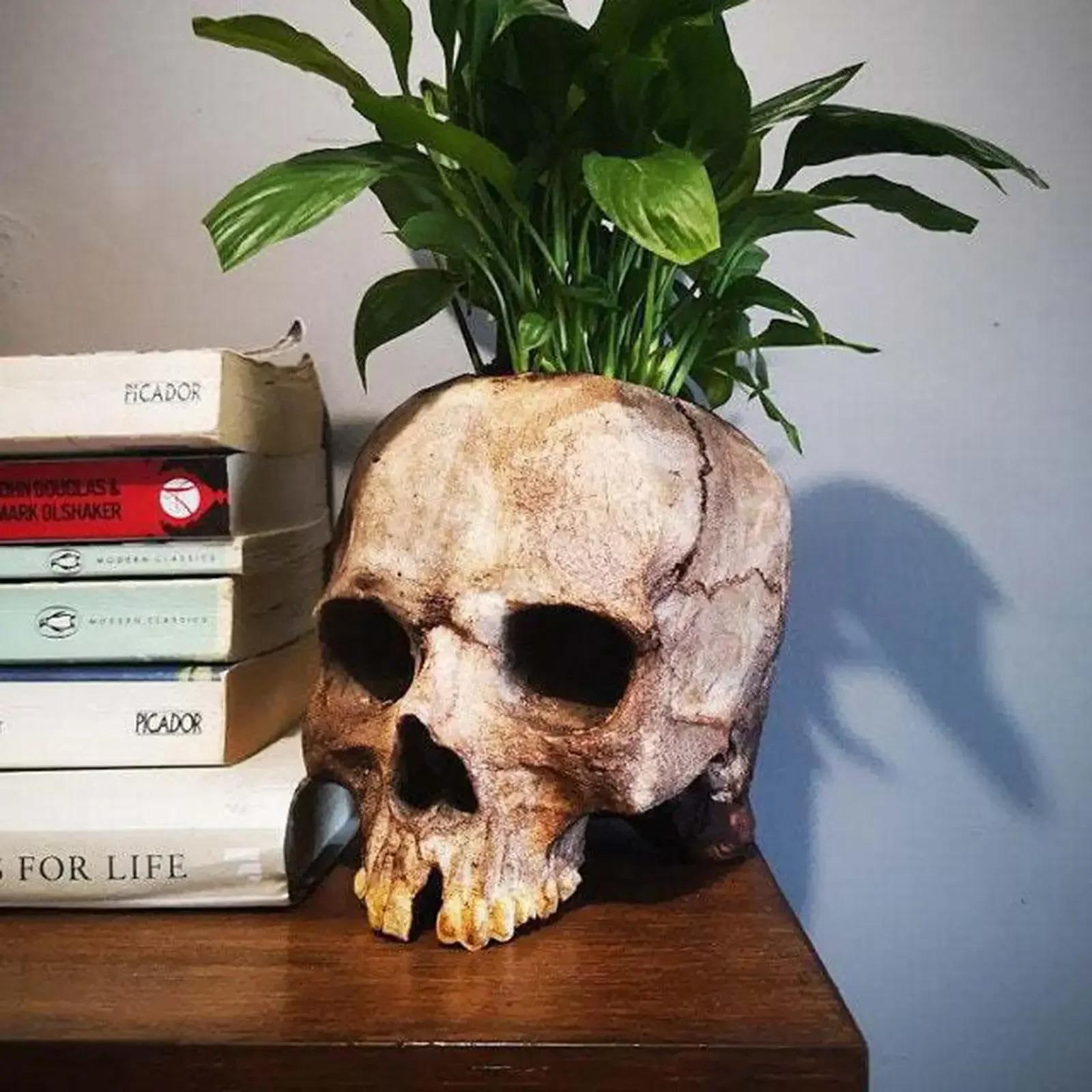 Enchanting Haunted House Resin Planter: A Unique Decorative Flower Pot