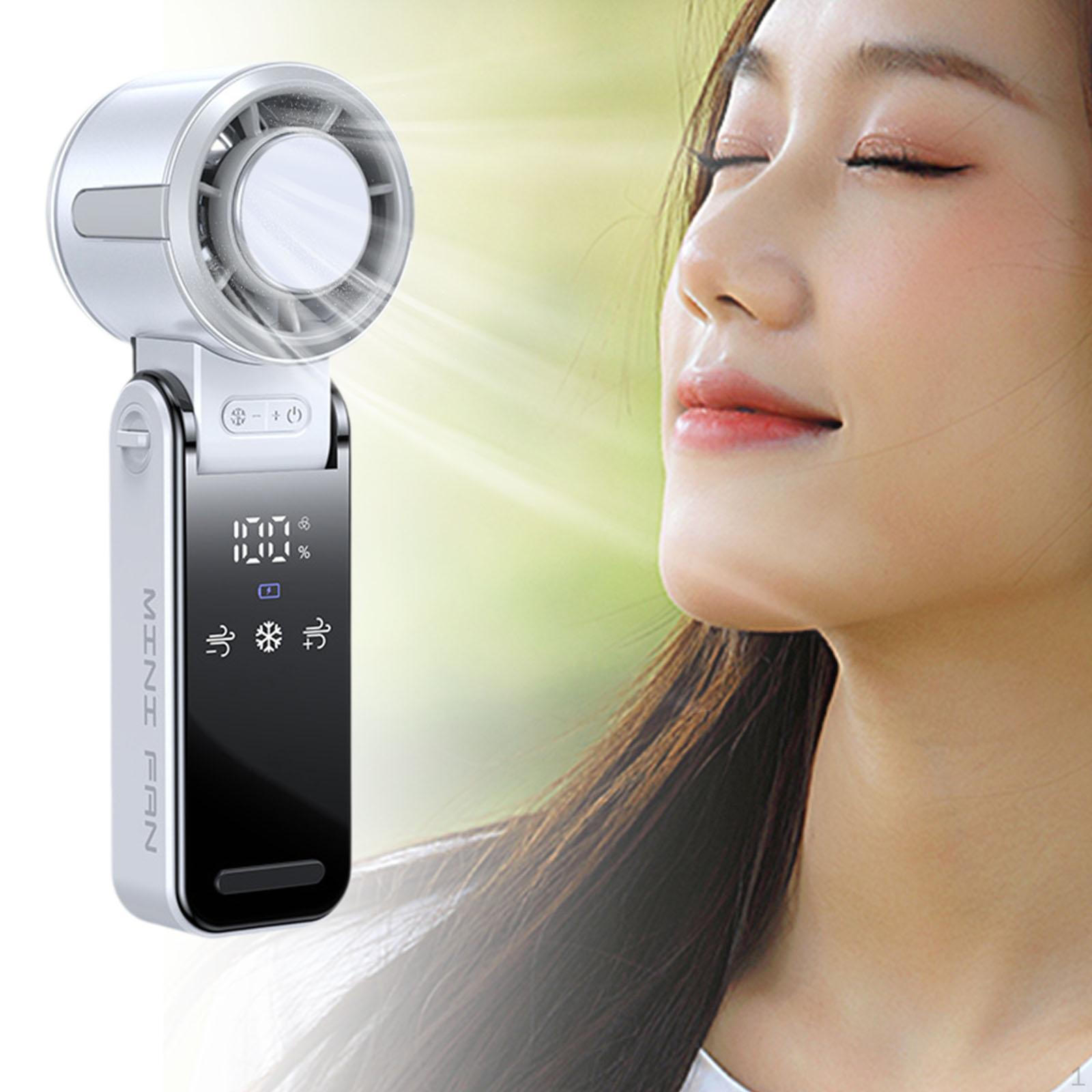 

Compact Handheld Fan Rechargeable Mini Foldable Design for Outdoor Activities And Home Use белый