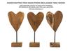 Heart Sculpture Teak Cm 15X10X35