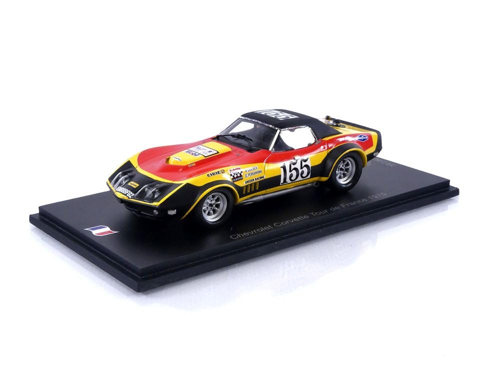 

Spark Национальная модель Chevrolet Corvette C3 1970 Ралли Тур де Франс Автомобиль 1/43 #155 H.Greder/J-C.Perramond