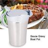 450ML/750ML 304 Stainless Steel Thermal Sauce Pot, Double Wall Insulated Gravy Boat Pot with Lid Serving Jug Bucket with Non-drip Spout for Juice