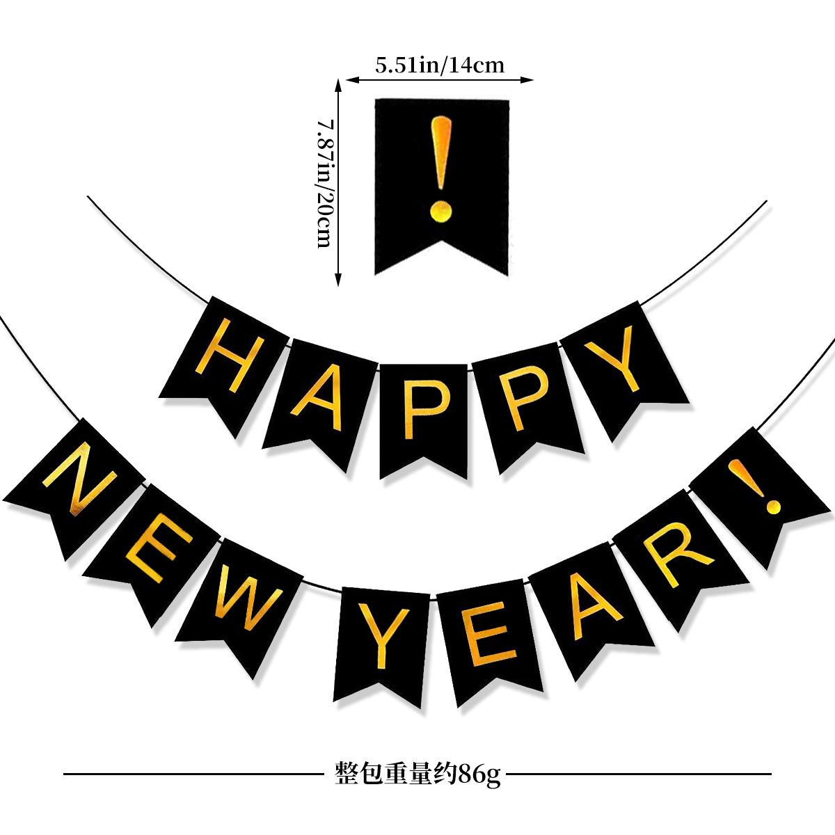 

Happy New Year Bronzing Lagi New Year S Day School Classroom Decoration Arrangement Banner Customization New Year s bronzing exclamation mark flag