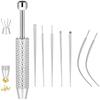 Practical Piercing Tool Set Stainless Steel Texture Suitable for Body Jewelry Insertion from 14G to 20G Safe Applicator