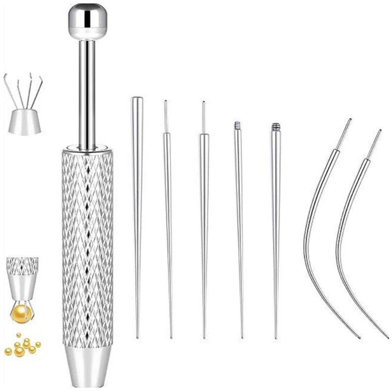 Practical Piercing Tool Set Stainless Steel Texture Suitable for Body Jewelry Insertion from 14G to 20G Safe Applicator
