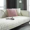 Thickened Plush Sofa Cushion Non-Slip Flannel Cover for Autumn and Winter