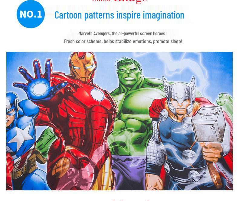 Spiderman All-Cotton 4-Piece Boys' Cartoon Bedding Set