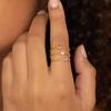 Zirkon Herz Geburtstagstein Ringe Für Frauen Goldfarbe Verstellbar Edelstahl Geburtstagstein Herz Ring Hochzeits Schmuck Geschenk BFF