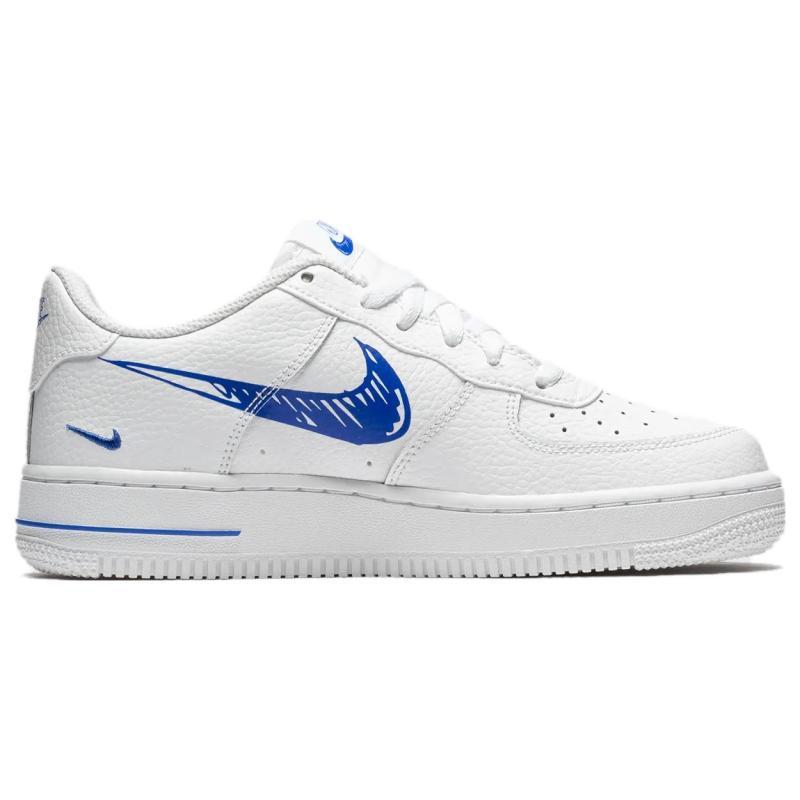 Nike Air Force 1 Low Sketch White Royal GS Sneakers DM3177-102