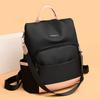 Letter Patched Backpack for Women, Simple Plain Large Capacity Travel Backpack, Anti-theft Convertible Casual Shoulder Bag