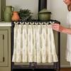 Oven Skirt with 7 Ribbon Ties Mushroom Flower Pumpkin Pattern Farmhouse Kitchen Decorative Cabinet Dishwasher Appliance Oven Curtain