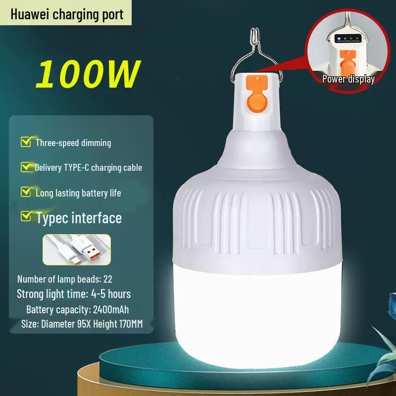 Rechargeable Outdoor LED Camping Light - Portable Emergency Bulb