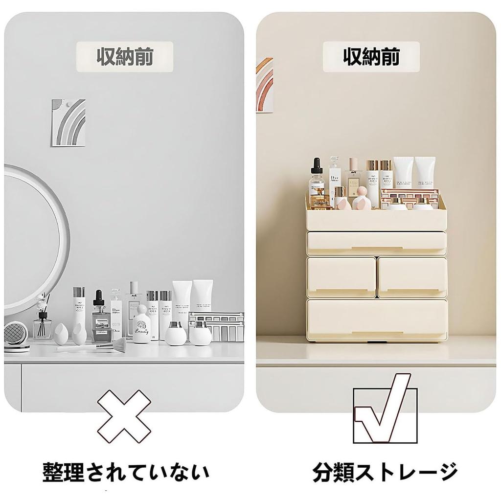 Vinnatsu Trinket Desktop Storage Flexible Small Item Desk Stylish Desktop Storage Box for Desk No Assembly Required Box, Drawer, Case, Combination,