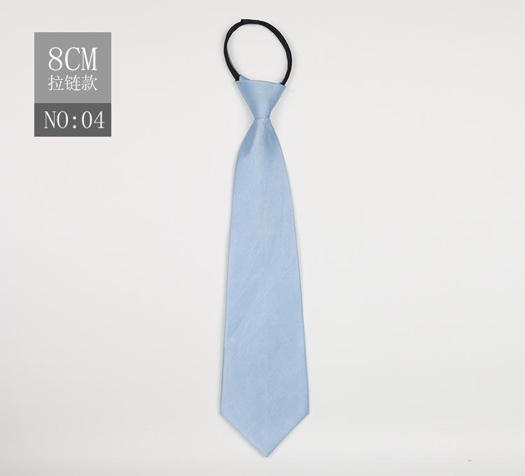 Women'S Zipper Tie Solid Color Black Blue Red Dress Professional Uniform Lazy Easy To Pull 8Cm Tie