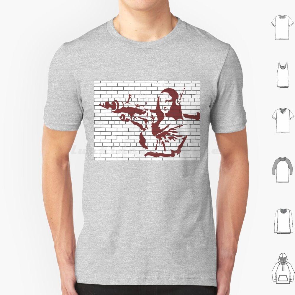 Banksy Stencil Style Urban Graffiti Spray Paint Mona Lisa T Shirt 6xl Cotton Cool Tee Banksy Kwiebe34 Banksy Stencil Banksy