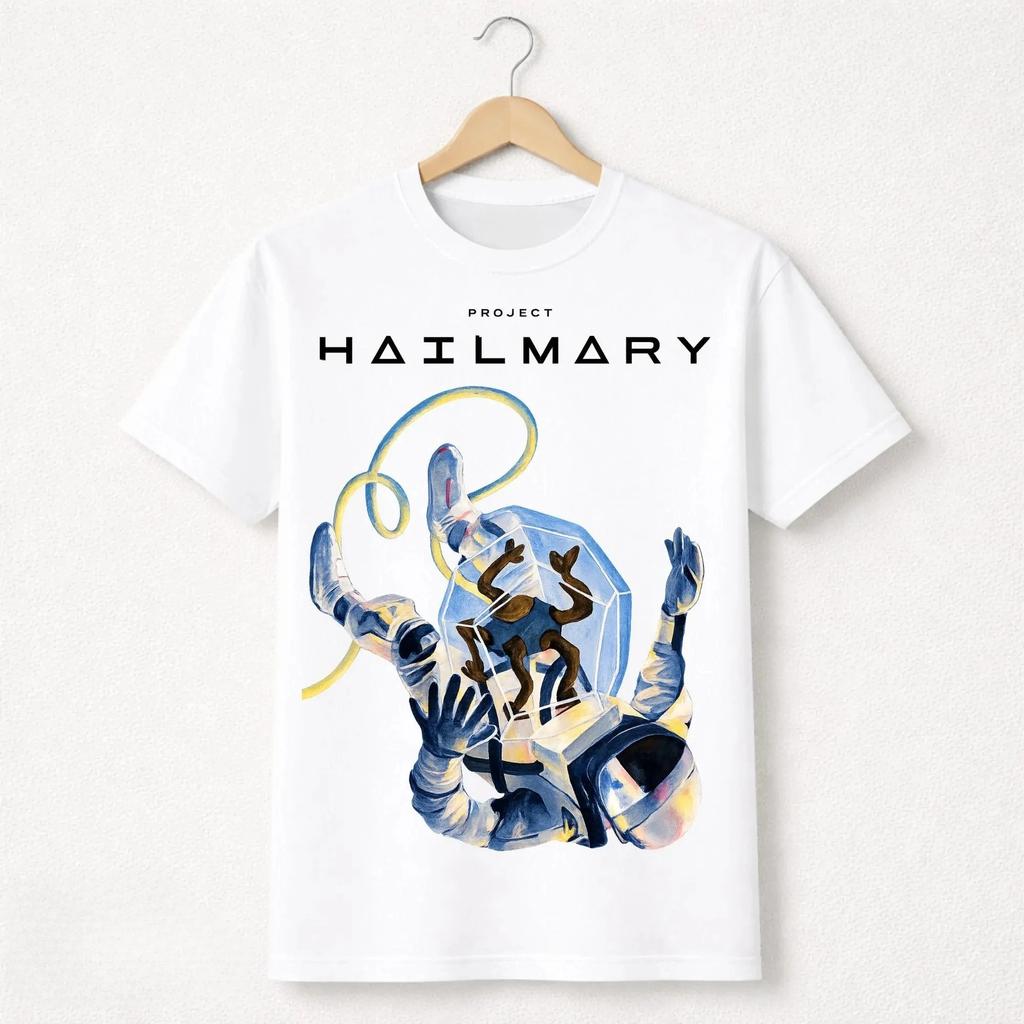 Project Hail Mary Ryland Grace Rocky graphic 100Cotton unisex shirt Andy Weir 2026 Summer New fashion Y2k Short sleeve Tshirt
