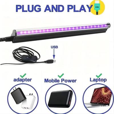 Świetlówka LED UV T5 - Fioletowe Światło UV365 do Sceny i Wykrywania Fluorescencji
