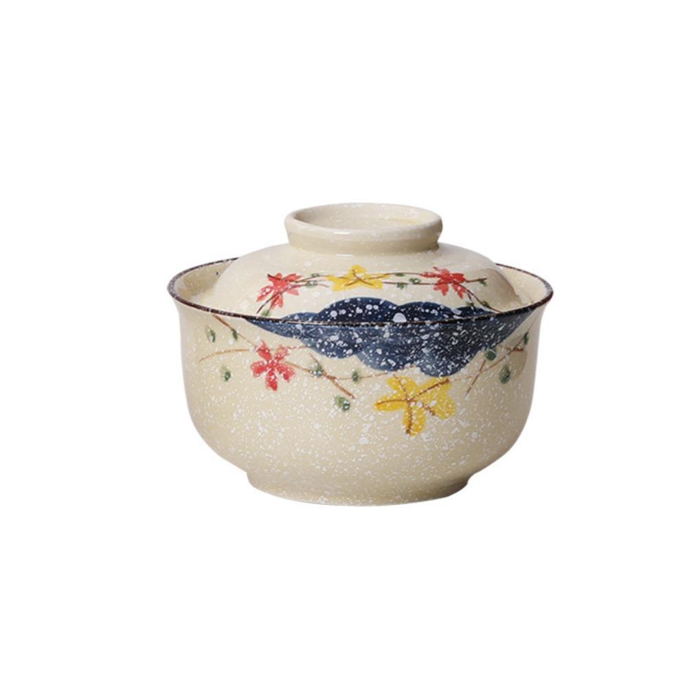 750 Ml Japanese Style Ceramic Ramen Bowl with Lid Instant Noodle Bowl Soup Bowls  Restaurant Style A