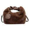 2026 Fashion Soft Plush Half Moon Crossbody Bags for Women Designer Fluffy Faux Fur Lady Handbags Luxury Small Tote Female Winter Purses