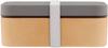 Showa Lunch Rice Wood Long Square Charcoal Clean Made In Japan 4979540 Box, Doesn't Stick, Grain, Resin, Bento, Gray, Coat, Microwave/Dishwasher Safe,