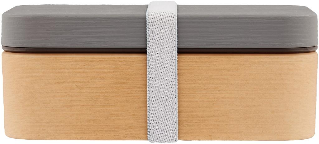 Showa Lunch Rice Wood Long Square Charcoal Clean Made In Japan 4979540 Box, Doesn't Stick, Grain, Resin, Bento, Gray, Coat, Microwave/Dishwasher Safe,