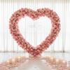 Double-Layered Wedding Balloon Arch 6.7FT Heart-Shaped Balloon Stand Reusable for Ceremony Valentines Day Birthday Party Decor