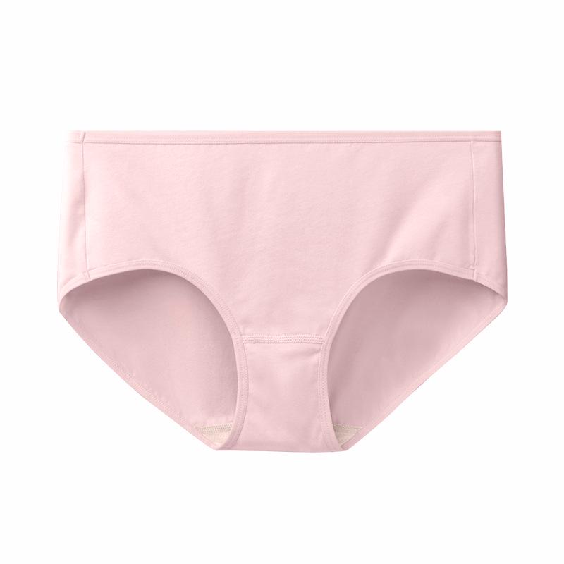 "Women's Mid-Waist 7A Antibacterial Cotton Underwear – Full-Coverage, Pure Cotton"
