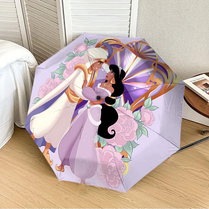 

1pc Aladdin, Jasmine Automatic Folding Umbrella, 8-Rib Durable Frame, Durable Foldable Design - Elegant Gift for Commute yy251210091