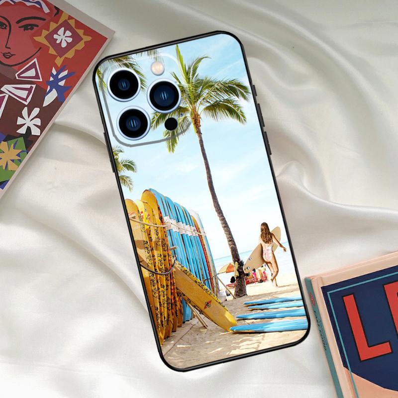 Surf Surfing Wave Phone Case For iPhone 15 14 12 11 13 16 17 Pro Max 15 16 Plus 13 Mini 16e 17 Air Funda Cover