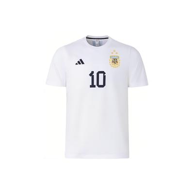 Messi No. 10 Argentina Triple Star Limited Edition T-Shirt Men Tops White IW3614