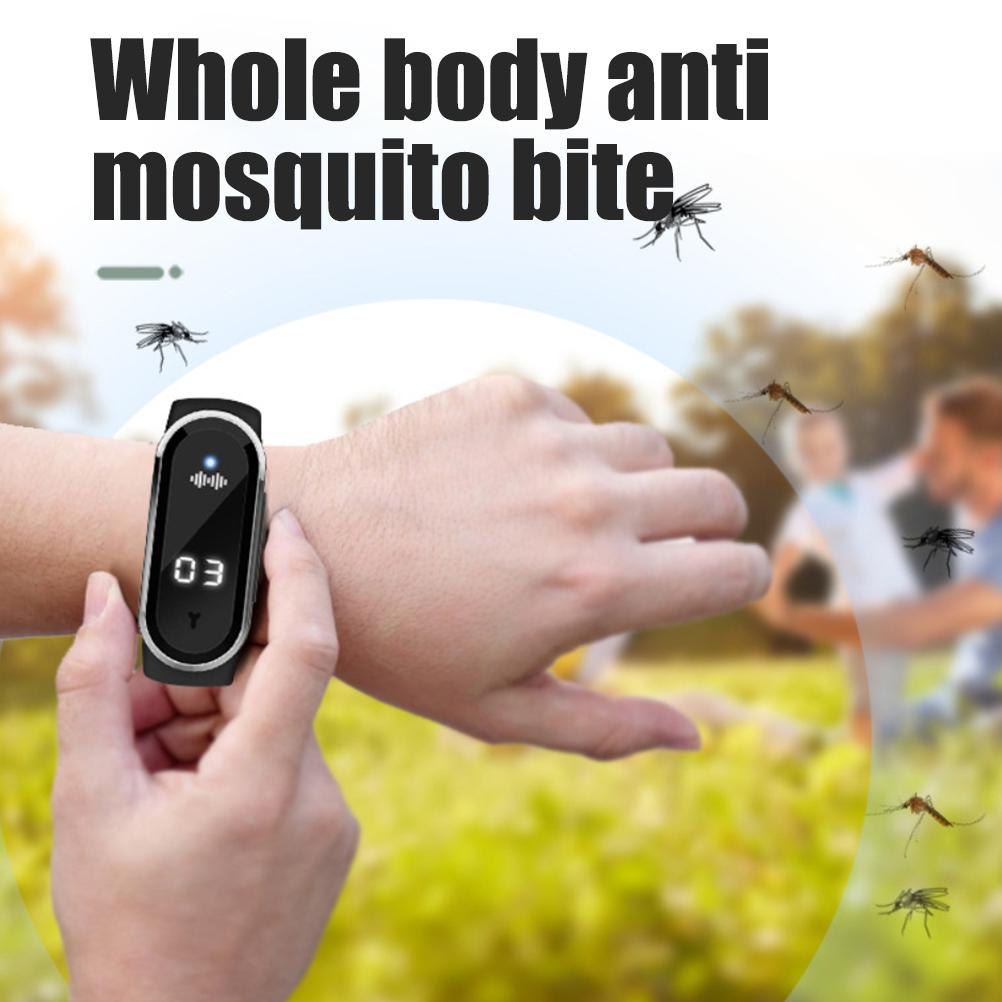 Mosquito Repellent Watch Ultrasonic Mosquito Repellent Bracelet Rechargeable Anti Mosquito Repeller