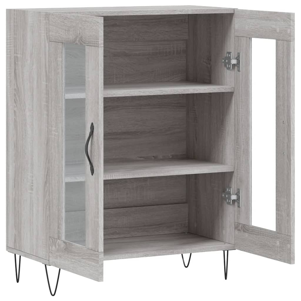 Vidaxl Cabinet, Sonoma Grey Oak, 69.5X34X90Cm, Wood-Based Material