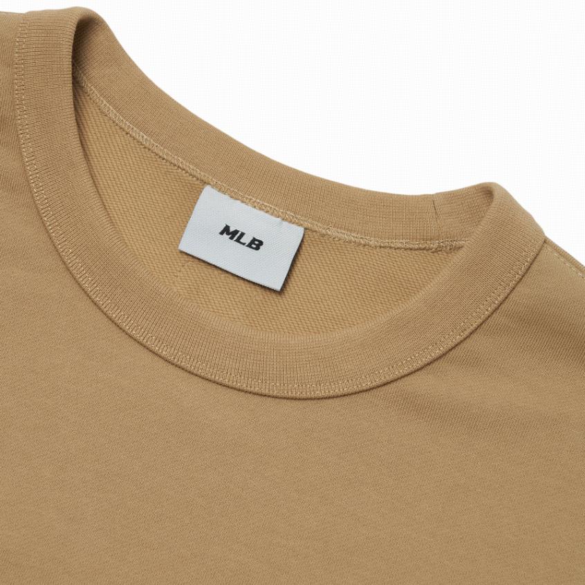 New MLB Mlb Old Flower Sweatshirt Unisex Khaki 3AMTM0121-50BGD