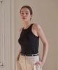 38COMEONCOMMON Curved Rib Sleeveless (Black)