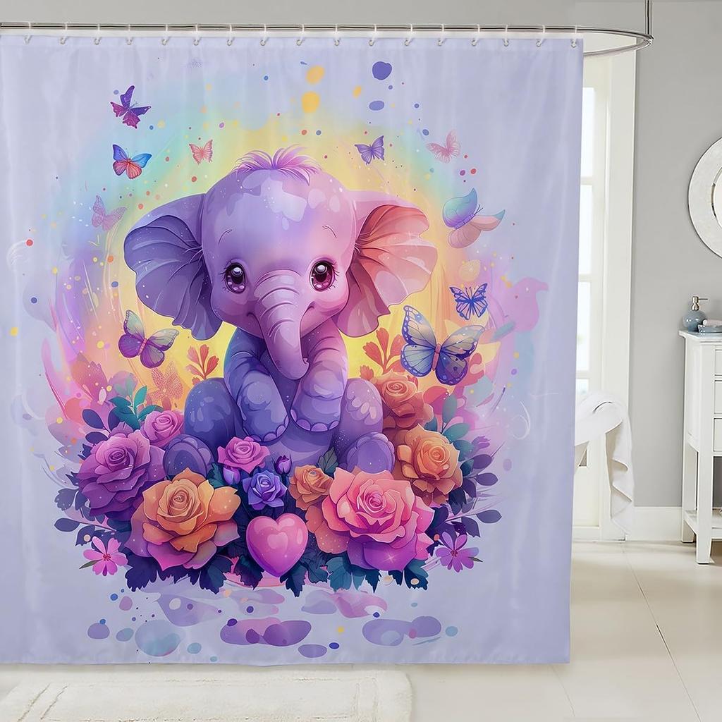 Cowboy Boots Woman Lshower Curtain Colorful Cowgirl Boots Bathroom Shower Curtain Sets,Stars Glitter Decorations Fabric Shower