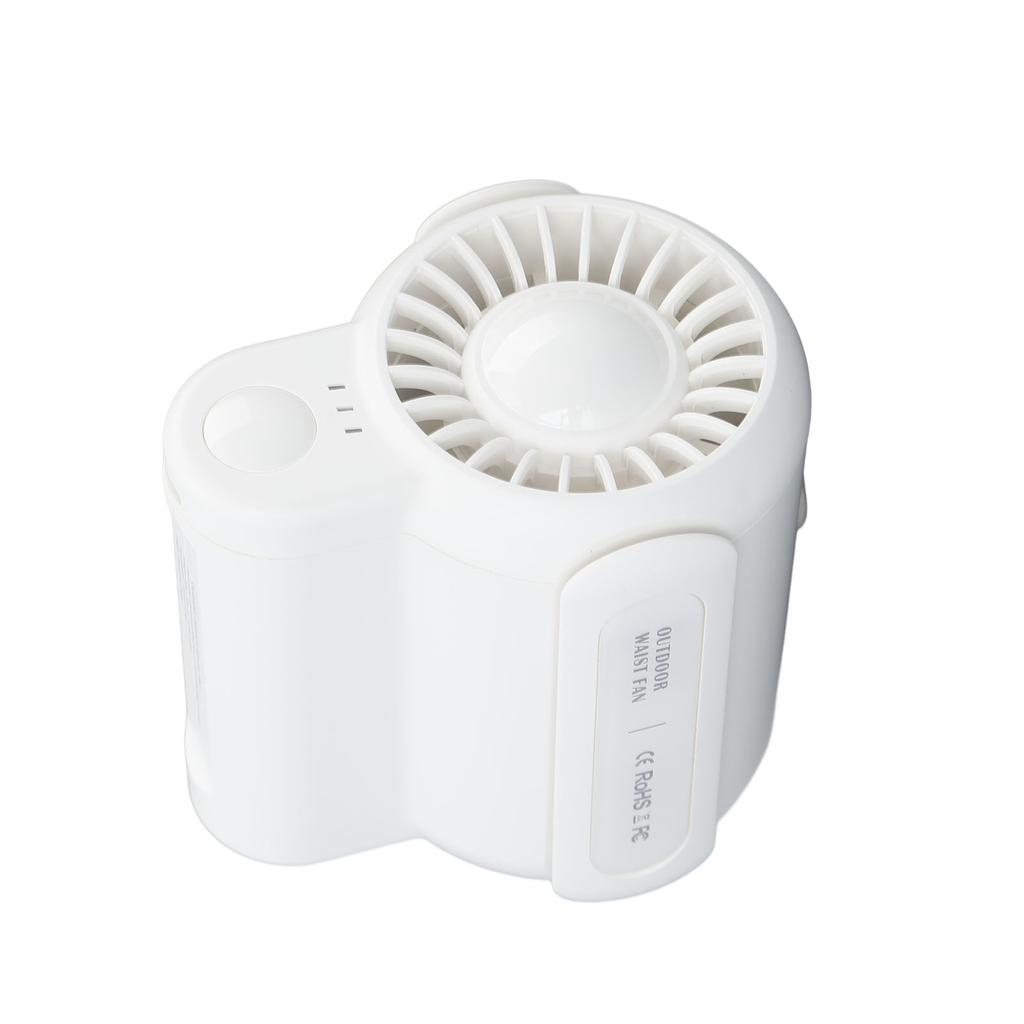 Taillen-Hängeventilator, 4500 mAh, große Kapazität, einstellbare Geschwindigkeit, tragbar, leistungsstark, tragbarer persönlicher Gürtel