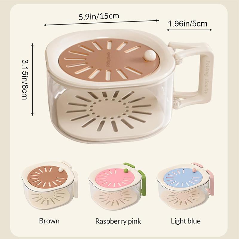 Multifunctional Kitchen Fruit Drain Basket Sink Vegetable Storage Basket with Lid 2-in-1 Cleaning Washing Filtering Fruit Tray