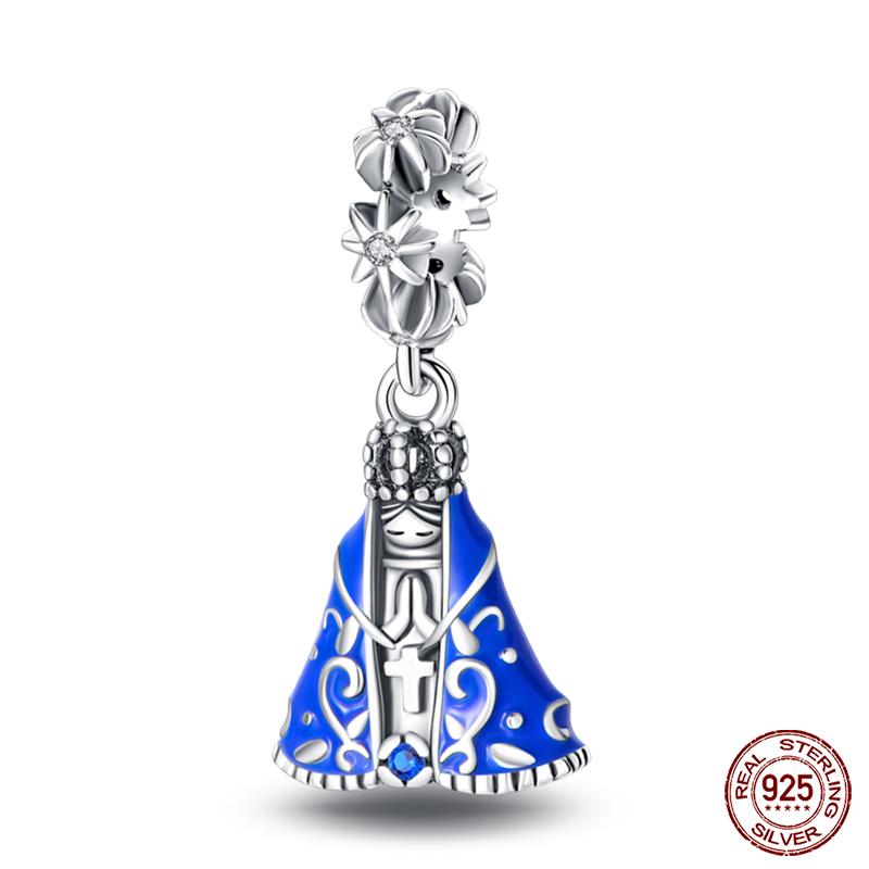 Copper Nossa Senhora Aparecida Dangle Charms Beads Fit Qikaola Original Bracelets Diy Jewelry Making For Women