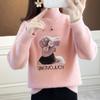 Women's semi-turtleneck mink fleece sweater women's new loose bottoming shirt women's spring and autumn versatile outer wear